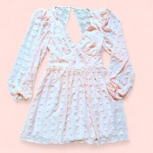 Honey & Rosie Puff Sleeve Sheer Babydoll Dress – Size 3 (S/M)